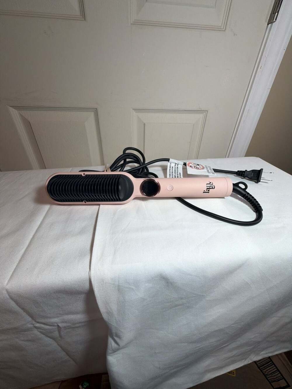 L'ange Le Styled Pink Hair Straightening Brush
